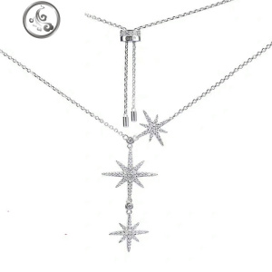 项链 欧美时尚百搭款 六芒星毛衣链 三星锁骨链 JiMi