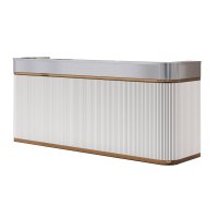 中豫鑫泽ZYXZ5041849 吧台收银台烤漆小型柜台简约现代商用吧台桌公司前台接待台 2.0米