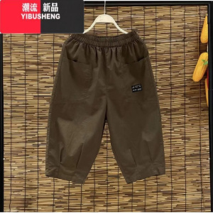 YIBUSHENG休闲裤女季宽松薄款2024年新款通勤百搭舒适气质贴标哈伦七分裤
