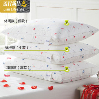 可水洗五星级酒店单人成人纤维枕头枕芯羽丝绒棉护颈枕一对拍2 三维工匠