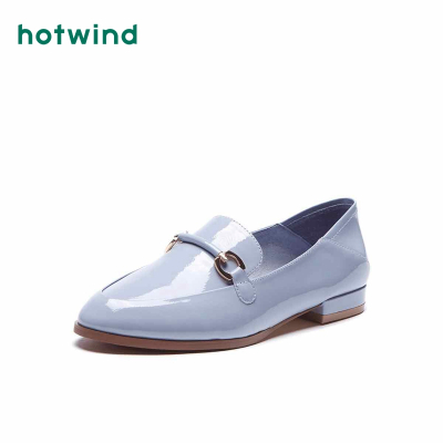 热风hotwind潮流时尚女士休闲鞋青年圆头平底单鞋H02W9709