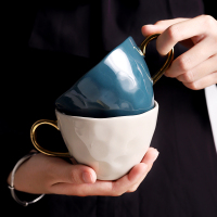 家柏饰(CORATED)创意陶瓷水杯子北欧女个性欧式潮流燕麦咖啡的麦片早餐马克杯 破损包赔(此项勿拍)
