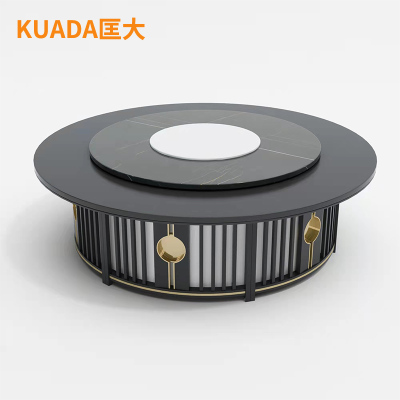 匡大 餐桌实木餐桌 圆餐桌2米手动餐桌KDT906