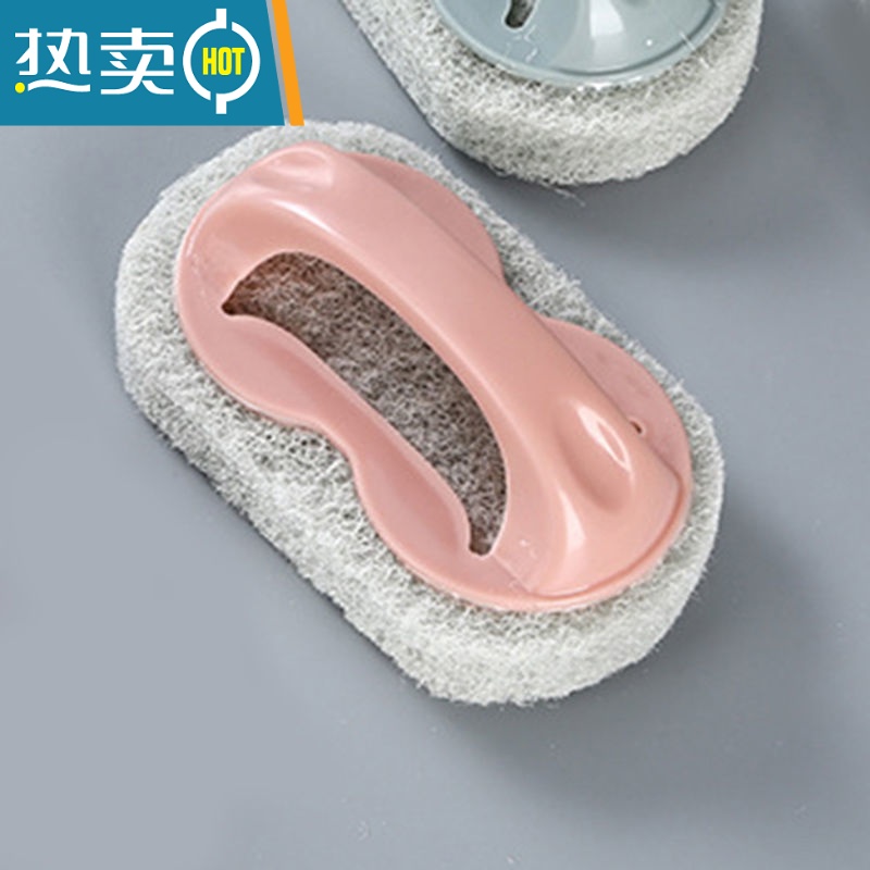 敬平手柄清洁刷海绵擦水槽地板浴缸刷灶台瓷砖刷子刷碗洗锅刷 豪华版(颜色随机) 1个装