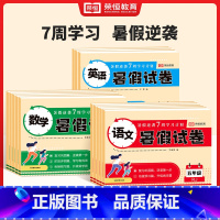 [全3册]语文+数学+英语 小学三年级 [正版]2024新版小学暑假试卷测试卷全套一二三四五六年级上册语文数学英语暑假作
