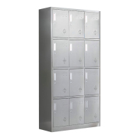 缑氏不锈钢更衣柜员工衣柜储物柜更衣室储物柜201十二门储物柜