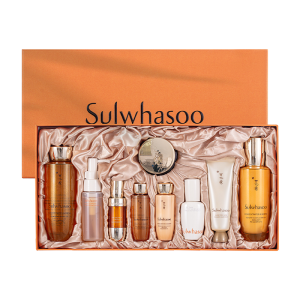 雪花秀(Sulwhasoo)御时紧颜套盒人参水乳套盒补水保湿修复滋润去黄男女士护肤品礼盒韩国 9件套