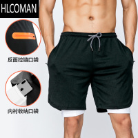 HLCOMAN美式运动短裤男宽松排汗速干假防磨裆四分裤篮球跑步训练健身