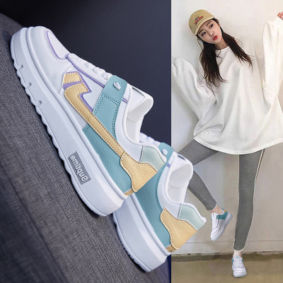 纳兰嘉措小白鞋女2021春季新款女鞋透气学生韩版板鞋女厚底松糕休闲鞋