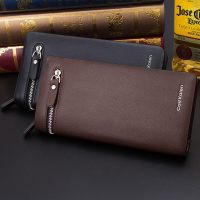 斯妮拉 青年钱包男真皮长款拉链钱包牛皮钱夹商务手拿包男士手包手抓包韩版潮