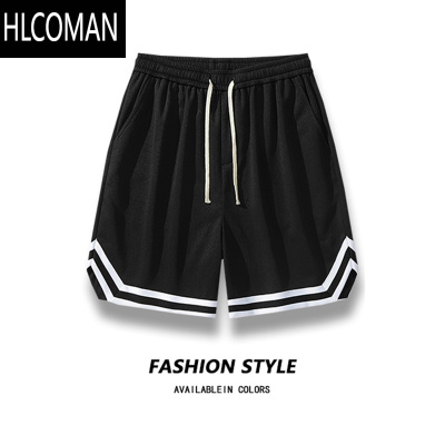 HLCOMAN冰丝短裤男士夏季薄款速干运动中裤美式五分透气网眼休闲篮球裤子