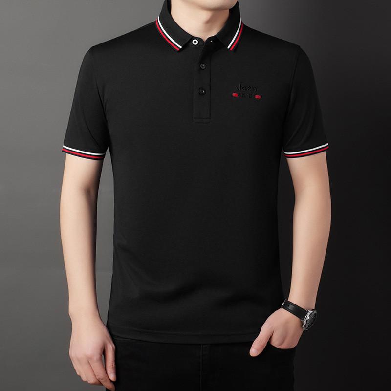 JEEP SPIRIT短袖T恤男翻领商务休闲polo衫宽松大码半袖汗衫