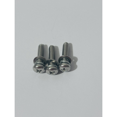 浚钧 十字白钢半圆头螺丝组件 4*6mm 套