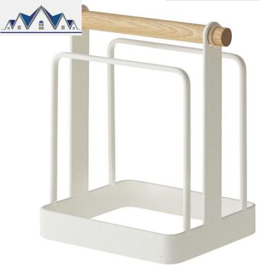 日式简约铁艺砧板架厨房收纳用品砧板架菜板架厨置物架案板架 三维工匠