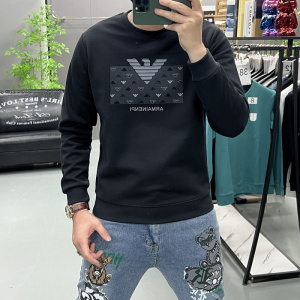 秋冬新款欧货卫衣潮牌烫印男士圆领长袖T恤时尚休闲百搭修身上衣t
