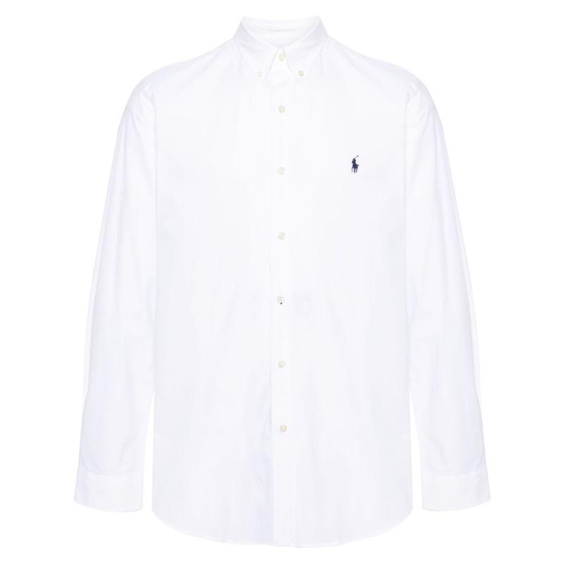 polo ralph lauren弹力修身衬衫男长袖商务休闲装点状刺绣左胸品牌标识
