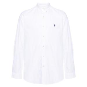 polo ralph lauren弹力修身衬衫男长袖商务休闲装点状刺绣左胸品牌标识