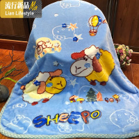 春夏婴儿毛毯双层加厚珊瑚绒幼儿园小毯子儿童被子办公室午睡盖腿 三维工匠
