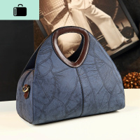 2020新款时尚中年饺子包单肩斜挎手提包简约妈妈包包复古皮女包NEW LAKE