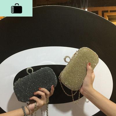 2019水钻晚宴包手包镶钻手拿包宴会包年会配礼服的小包女斜跨链条NEWLAKE女手包