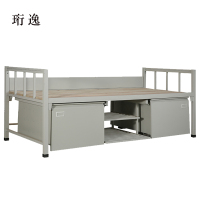 珩逸钢制单人床含柜