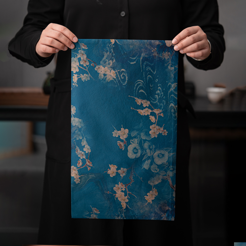 佳德美香云复古青芳干泡垫吸水茶道茶席茶具配件