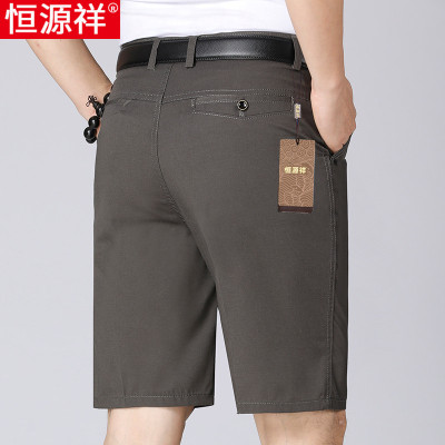 直营特卖-恒源祥西装短裤男夏季宽松休闲五分裤西裤中裤中老年人父亲爸爸装