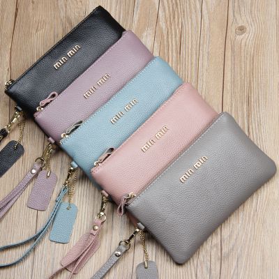 女包真皮手拿包长款钱夹牛皮手拎包真皮零钱包卡包