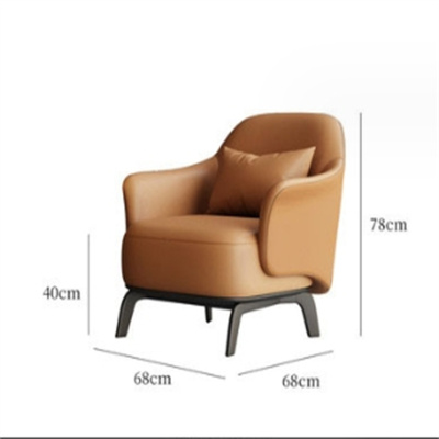 白寅 BY-SFDRW-003 橙色单人沙发椅(单位:张)