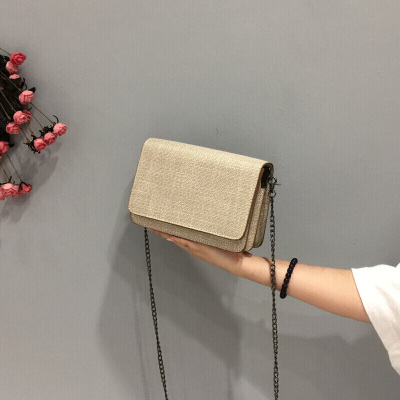 新款ins包包女上新款韩版百搭chic链条包学生单肩少女斜挎包SN5366-定制卡其色卡其色