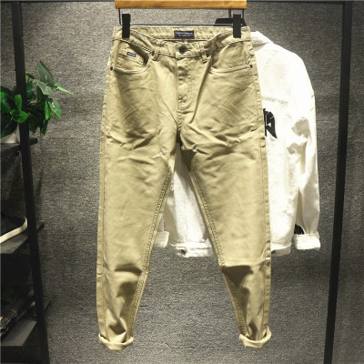 新款Hi超舒适多色水洗百搭休闲裤子男士秋冬弹力修身长裤