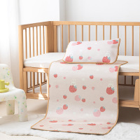 婴儿凉席宝宝小床冰丝席幼儿园午睡垫子夏季双面儿童藤席双面席子