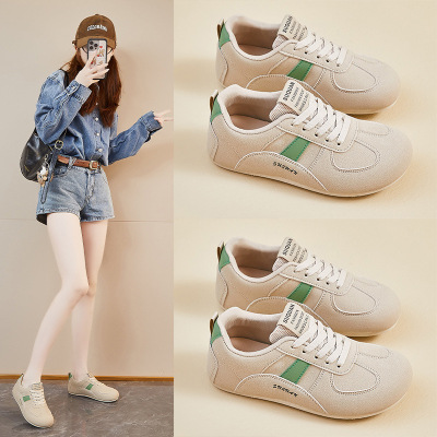 秋季新款透气ins潮韩版皮面鞋女学生街拍跑步运动休闲鞋_2_532