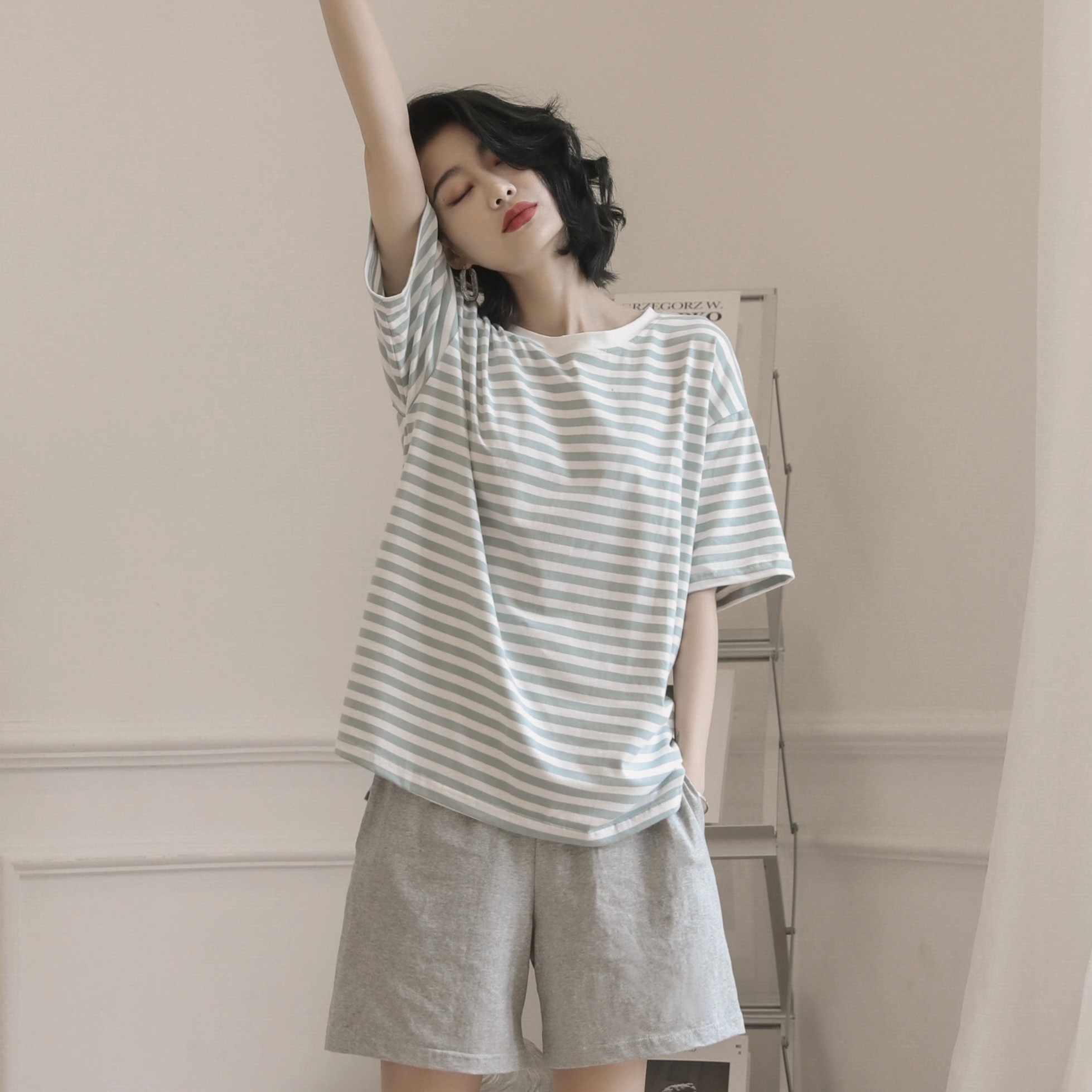 新款啄木鸟睡衣女夏季纯棉短袖韩版卡通可外穿薄款全棉家居服套装