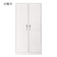 万骏兴加厚二门钢制更衣柜员工柜铁皮职工储物柜带锁存包柜鞋柜