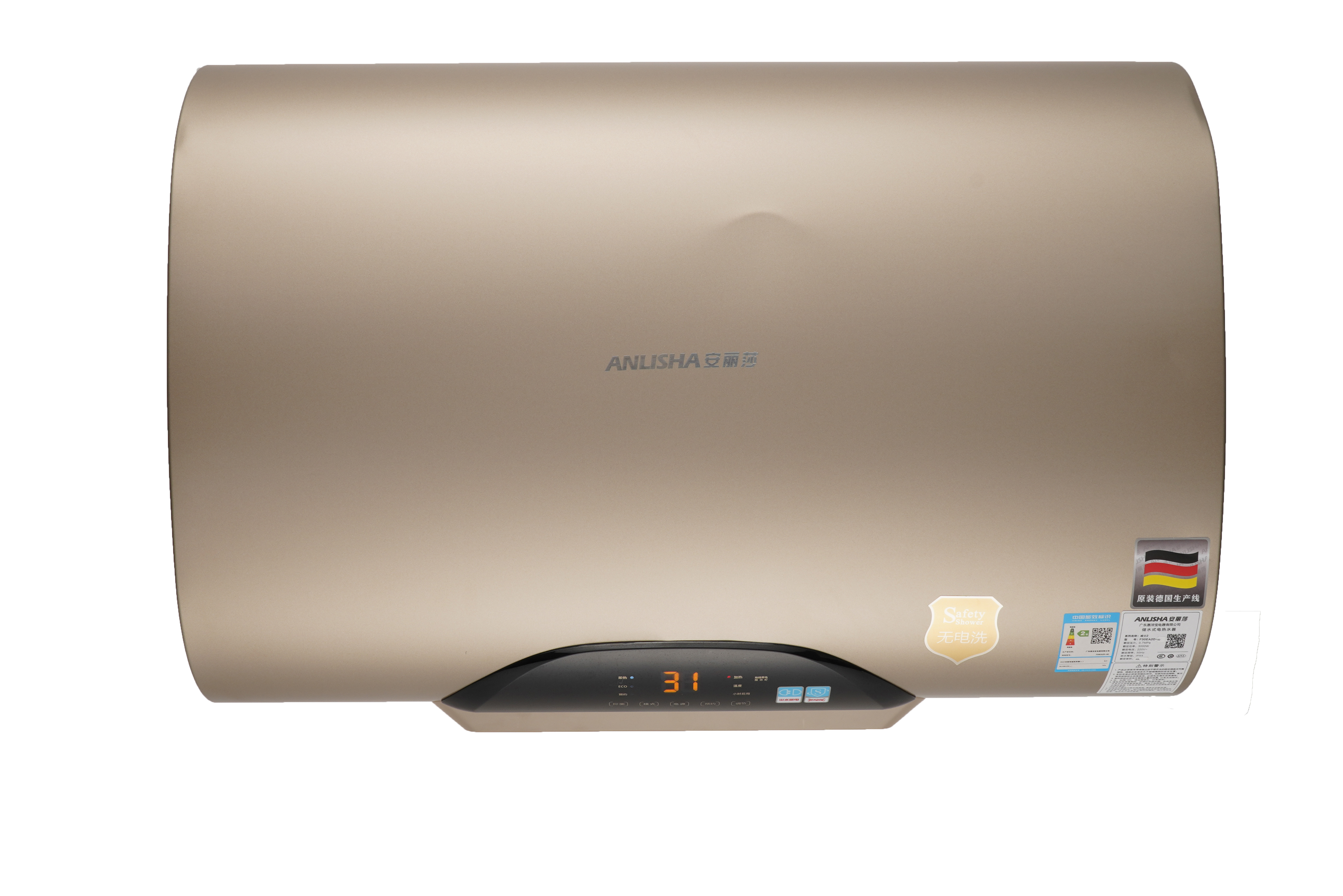 安丽莎/anlisha电热水器 f30ea2d-60威士 60升储水式 3000w家用速热 2