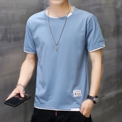 夏季男士短袖T恤新款圆领韩版休闲打底衫潮流青年学生宽松上衣服威珺