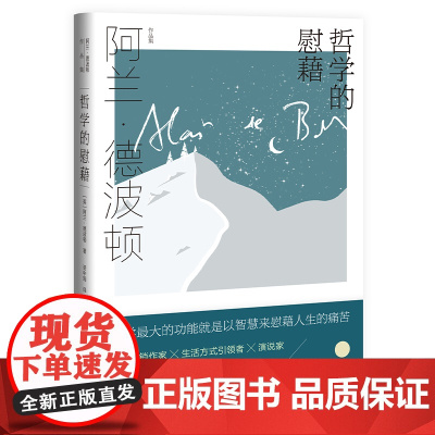 哲学的慰藉 阿兰德波顿文集 英国式笔调 我们进行一次轻松的哲学之旅 上海译文出版社 现当代文学散文随笔外国文学小说正版