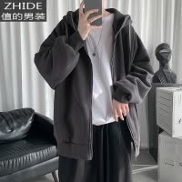 SUNTEK春秋季开衫卫衣男生连帽韩版宽松潮流百搭港味原宿风痞帅炸街外套卫衣