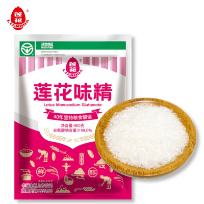 莲花味精400g*2 纯粮酿造无添加 99%高纯度不额外加盐 家用餐饮炒菜煲汤