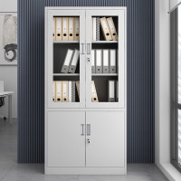 格具(GEJU)办公室文件柜铁皮柜子带锁资料柜储物柜钢制资料档案柜器械文件柜