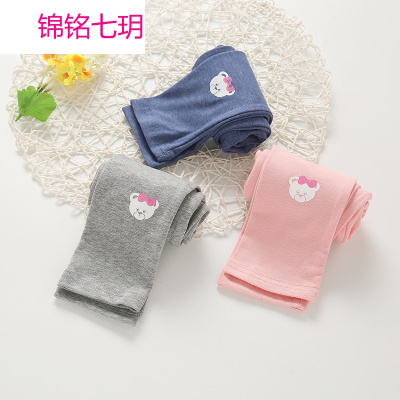 锦铭七玥2018春季新款韩版全棉女童长裤 童裤 女童打底裤 一件代发