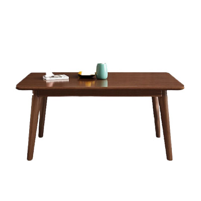 域赢实木餐桌椅组合家用北欧小户型吃饭桌子简约长方形食堂餐桌椅餐厅单桌子130*80*76cm