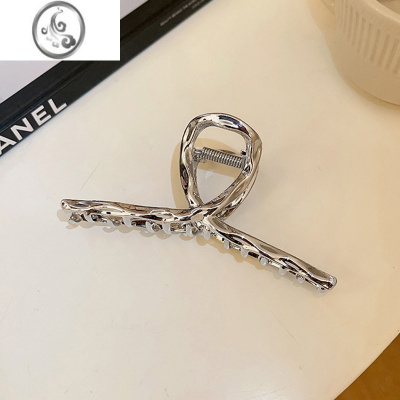 JiMi简约高级感金属抓夹女大号后脑勺鲨鱼夹发夹2023新款夹子头饰发卡