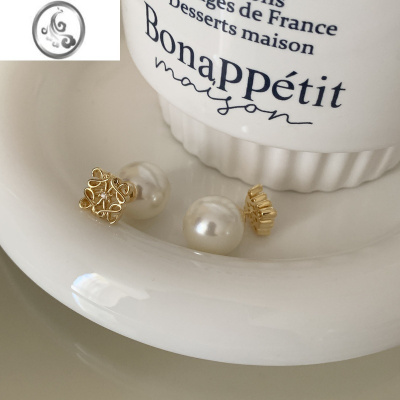 JiMi小香金属质感珍珠耳环2023新款轻奢高级感简约耳饰耳钉女