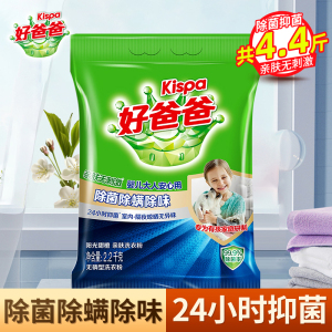 好爸爸除菌除螨除味亲肤洗衣粉无磷型2.2kg大袋装宝宝衣物可用