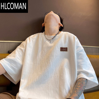 HLCOMAN260g短袖t恤男夏季2025新款青少年潮牌半袖上衣宽松休闲体恤
