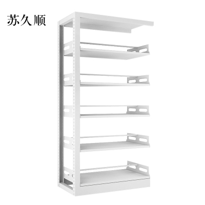 苏久顺图书馆书架阅览室货架资料档案架钢制书架双面五层副架