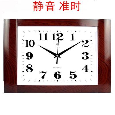 铭侣挂钟客厅方形静音挂钟表客厅大气时钟家用卧室简约创意免打孔石英钟