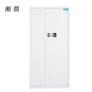 湘渭保险柜铁皮资料柜矮柜办公室储物柜通门白色国宝锁900*420*1850